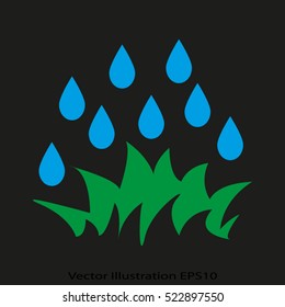 drop irrigation, water, vector icon, eps10