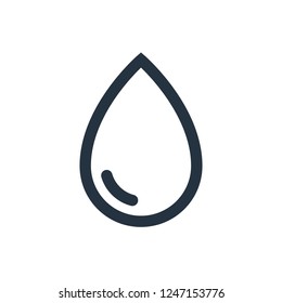drop isolated line icon on white background, oil industry
