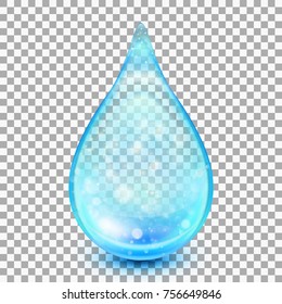 Drop isolated on transparent background. Collagen oil drop essence. And also includes EPS 10 vector