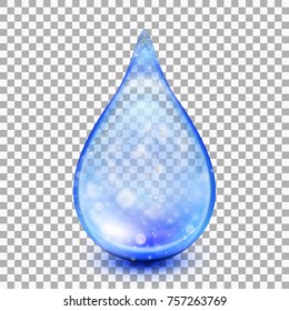 Drop isolated on transparent background. Collagen oil drop essence. And also includes EPS 10 vector