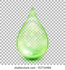 Drop isolated on transparent background. Collagen oil drop essence. And also includes EPS 10 vector