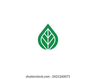 Drop Leaf Logo Concept sign icon symbol Element Design. Droplet, Herbal, Natural Products, Blood, Aqua, Ecology Logotype. Vector illustration template