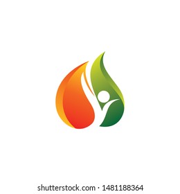 Drop leaf Logo herbal designs