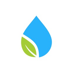 Drop And Leaf Logo Symbol Simple Nature Logo