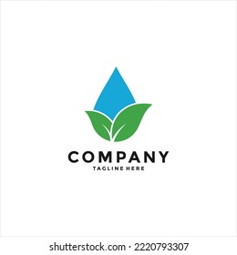 Drop and Leaf Logo Symbol Simple Nature Logo