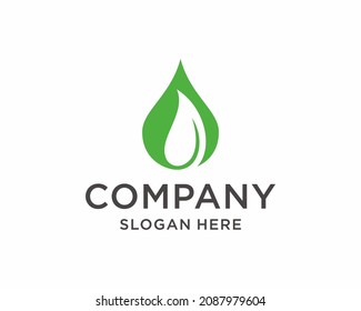 Drop leaf logo vector, drop logo, essential vector, water nature vector, leaf logo