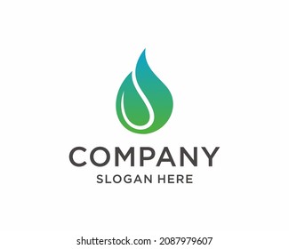 Drop leaf logo vector, drop logo, essential vector, water nature vector, leaf logo