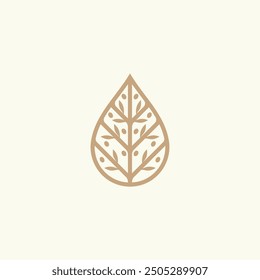 drop leaf or drop nature logo concept vector icon