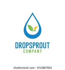 Drop Leaf Sprout Logo  Icon Vector 