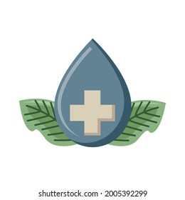 Medicina alternativa con gota y octavillas