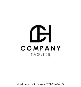 elementos de plantilla de diseño de logotipo CH de letra de envío