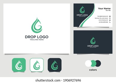 entrega con el diseño del logotipo de letra G y tarjeta de visita