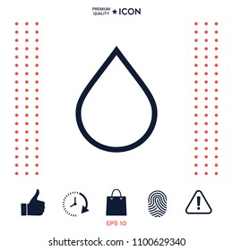 Drop line icon. Element for your design