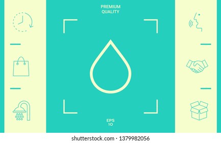 Drop line icon. Graphic elements for your design