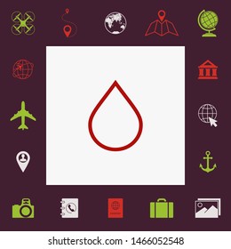 Drop line icon. Graphic elements for your design