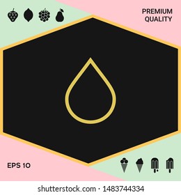 Drop line icon. Graphic elements for your design