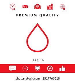 Drop line icon. Graphic elements for your design