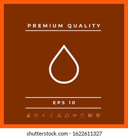 Drop line icon. Graphic elements for your design