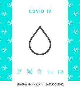 Icono de línea de colocación. Elementos gráficos para el diseño