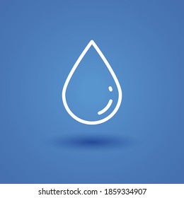 drop line icon, outline vector illustration.