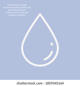 drop line icon, outline vector illustration.