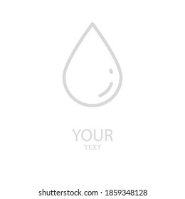 drop line icon, outline vector illustration.