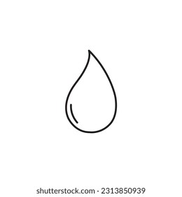 Drop line icon, water drop logo vector