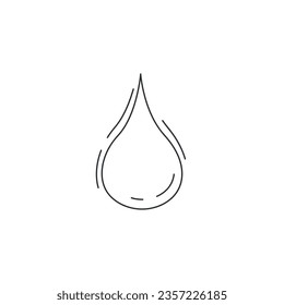 drop line icon. Water drop thin line icon.