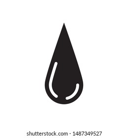 Drop of liquid, oil droplet. Vector icon.