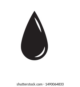 Drop of liquid, oil droplet. Vector icon.