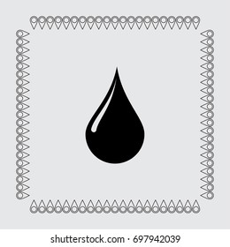 Drop of liquid vector icon