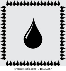 Drop of liquid vector icon