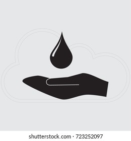 Drop of liquid vector icon