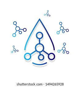Drop of liquid vector illustration on white background