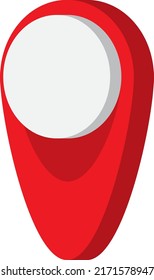 Drop location pin icon geolocation sign symbol red color vector graphic design
