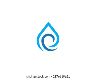 Drop Logo Concept sign icon symbol Design with Letter A. Water Drop Logo Design. Vector illustration logo template