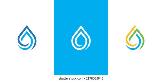 Icono de símbolo de signo de concepto de logotipo Diseño. Logo De Water Drop. Plantilla de logotipo de ilustración de vector