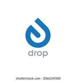 drop logo design with geometry