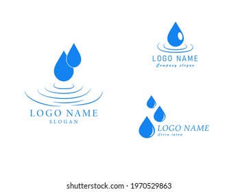 drop logo design illustration set