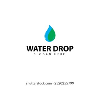 Drop Logo Leaf Recycling Symbol - Water Drop On Leaf Vector