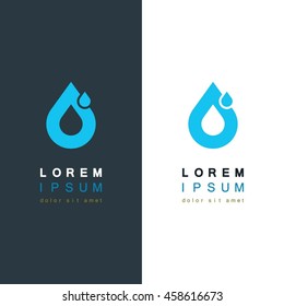 Drop logo template. Vector illustration