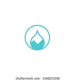 Drop logotype, icon, vector illustration