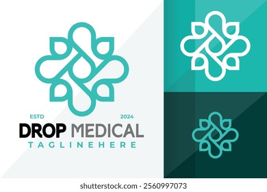 Drop Medical Logo Icon Vector Design Illustration