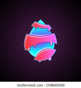 Drop Melt Color Logo Water Blue Nature