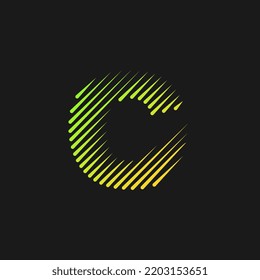 Logotipo de letra C de gota