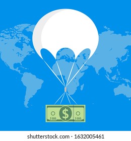 Drop Money all over the world illustration Vector