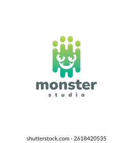 drop monster mascot logo vector
