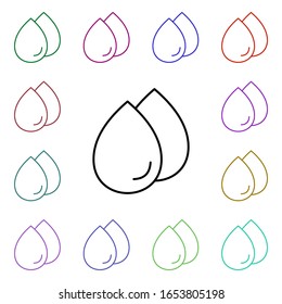 Drop multi color style icon. Simple thin line, outline vector of medical icons for ui and ux, website or mobile application