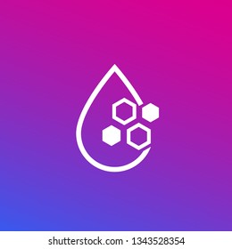 Drop With Nano Particles, Vector Icon