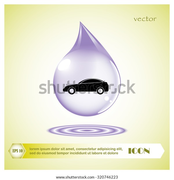 drop oil and car, vector\
